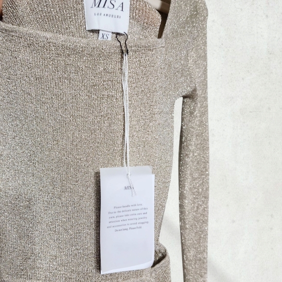 NWT MISA Metallic 'Minka' Midi Dress - Picture 6 of 6